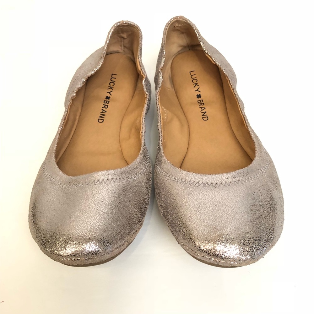 Lucky Brand Emmie Metallic Gold Ballet Flat - Picture 2 of 5